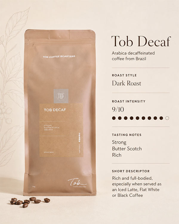 Tob Decaf Coffee - Flavor Card